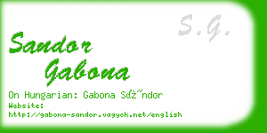 sandor gabona business card